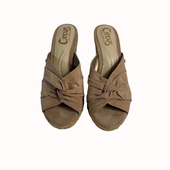 Circus Sam Edelman Bea Espadrille Wedge Bea Sandals Size 7.5 Beige Knot Summer - Picture 11 of 14